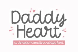 Daddy Heart Font