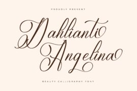 Dahlianti Angelina DEMO VERSION Font Family