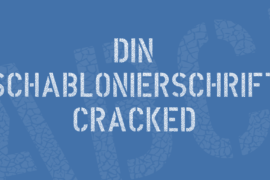DIN Schablonierschrift Cracked Font