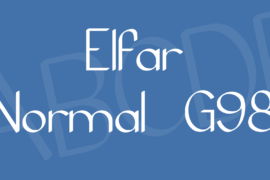 Elfar Normal G98 Font