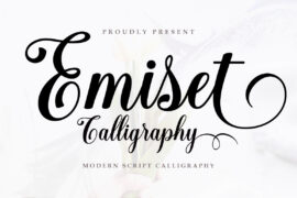Emiset Calligraphy Font