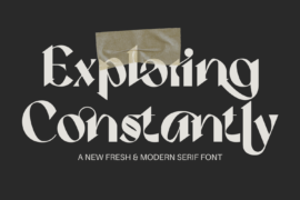 Exploring Constantly Demo Font