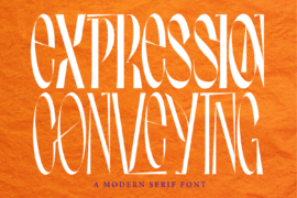 Expression Conveying Demo Font