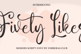 Fivety Likes Font