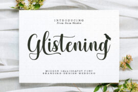 Glistening script Font