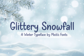 Glittery Snowfall Font