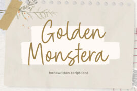 Golden Monstera Font
