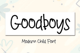 Goodboys – Personal Use Font