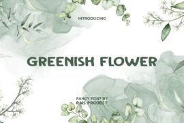 Greenish FlowerDemo Font
