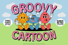 Groovy Cartoon Round Font