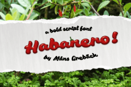 Habanero PERSONAL USE ONLY Font