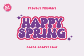 Happy Spring Font