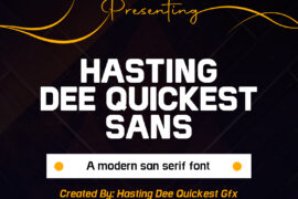 Hasting Dee Quickest Font