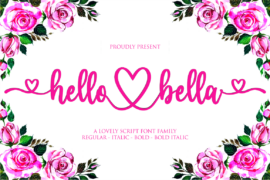 hello bella Font Family