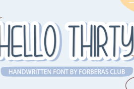 Hello Thirthy Demo Font