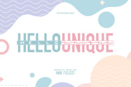 Hello Unique Demo Font