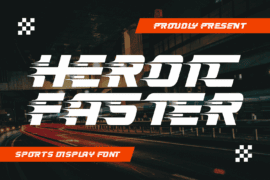 Heroic Faster Demo Font