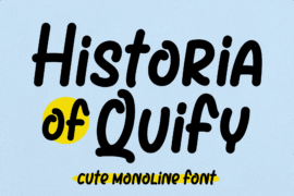 Historia of Quify Font