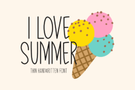 I Love Summer Font