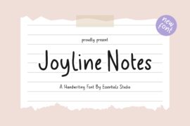 Joyline Notes Font