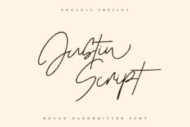 Justin script Personal use Font