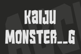 Kaiju Monster__G Font