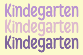 Kindegarten Font