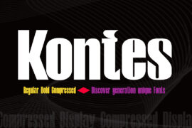 Kontes Compressed Font Family