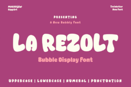 LA REZOLT Trial Font