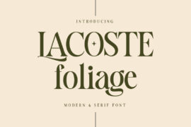 LACOSTE foliage Font