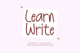 Learn Write – Personal Use Font