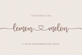 Lemon Melon Script Font Font