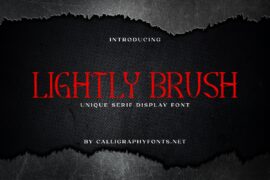 Lightly Brush Demo Font