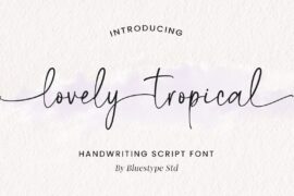 lovely tropical Font