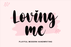 Loving me – Personal use Font