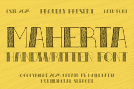 MAHERTA Font