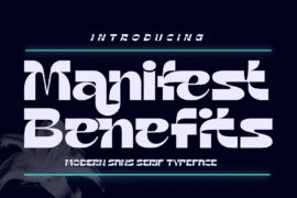 Manifest Benefits Demo Font