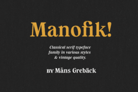 Manofik PERSONAL USE ONLY Font Family