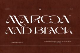 Maroon And Black Font Family