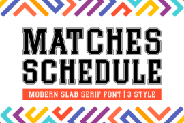 Matches Schedule Font Family