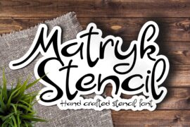 Matryk Stencil Font