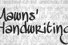 MAWNS Handwriting Font