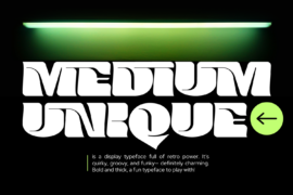 MEDIUM UNIQUE DEMO Font