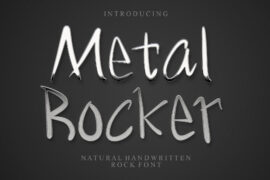 Metal rocker Font