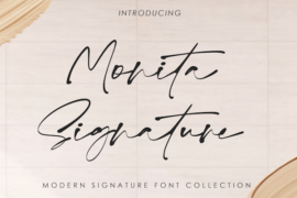 Monita Signature PERSONAL USE Font Family