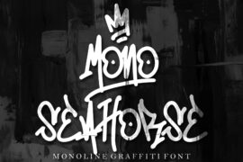 Mono Seahorse Graffiti Font