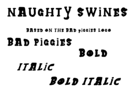 Naughty Swines Font