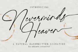 Neverminds heaven Font
