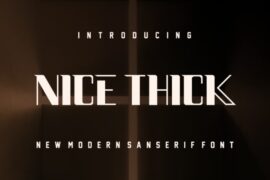 Nice Thick Font Font