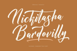 Nickitasha Bardovilly DEMO VERS Font Family